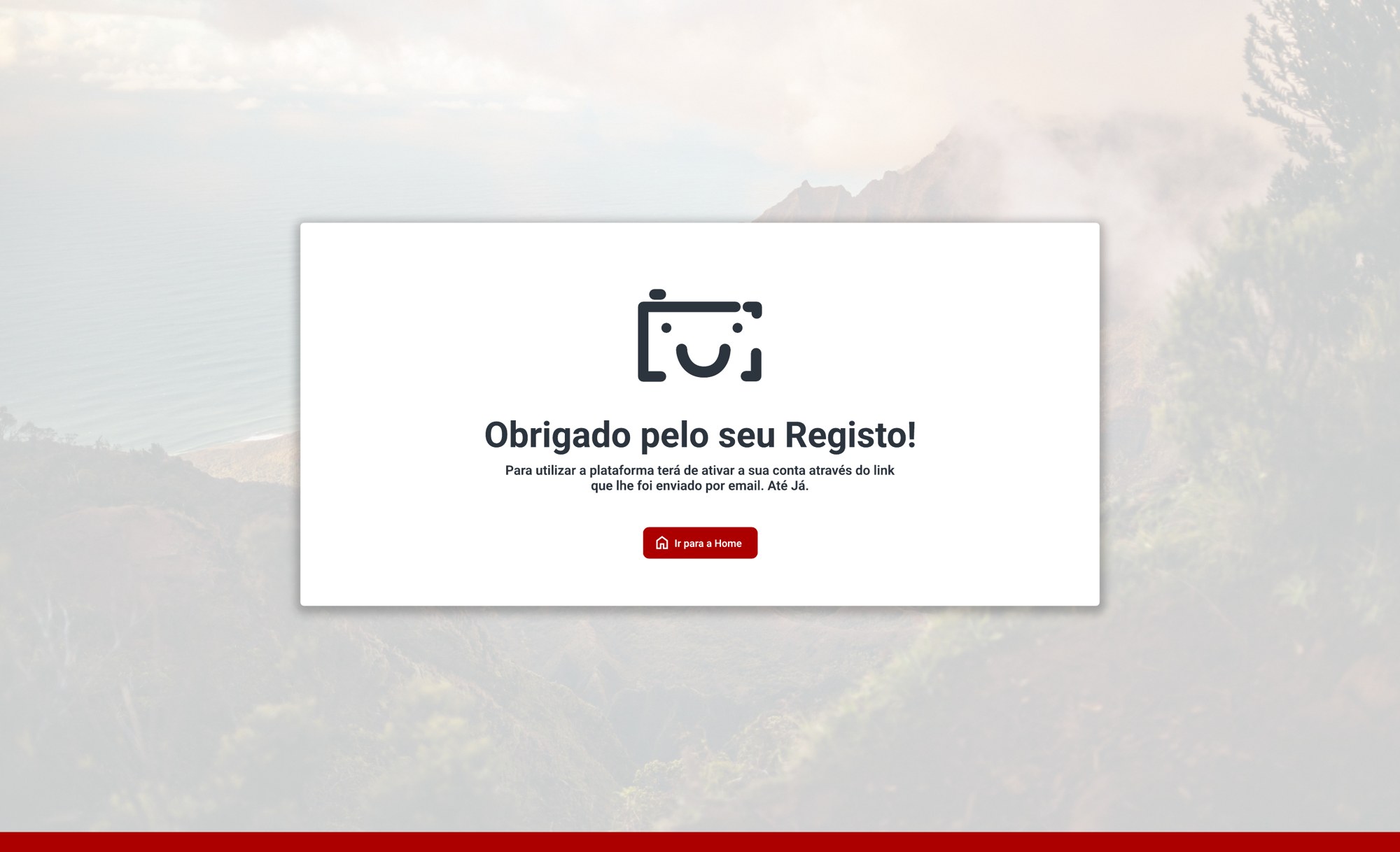 OASIS registration confirmation screen